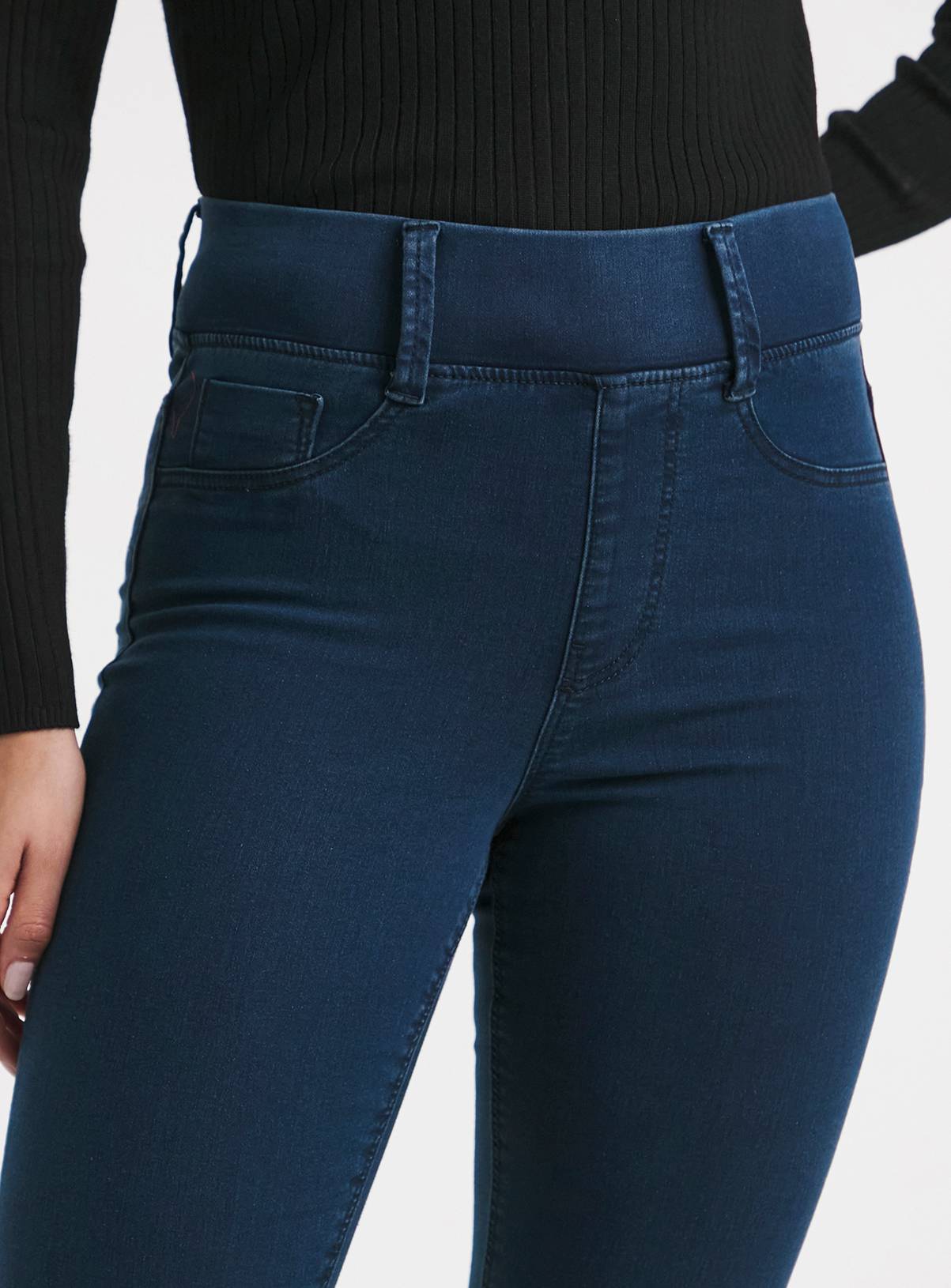 SIMPLY BE Skinny Pull On Jegging Dark Blue 22S - Image 4